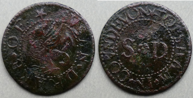Topsham, Susan Drake farthing token